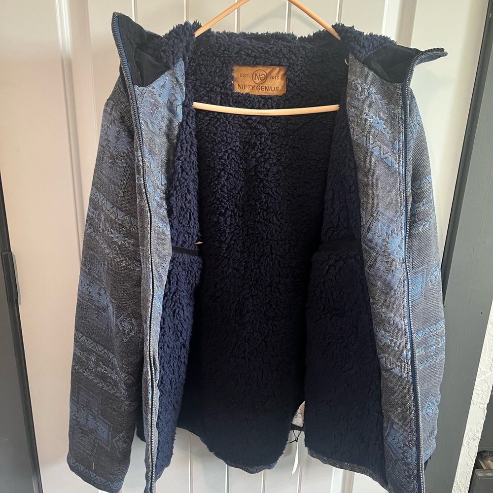 Men's Blue Patterned Jacket